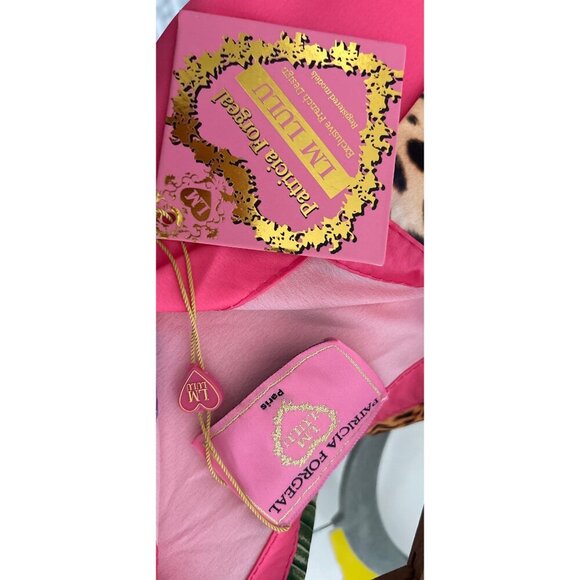 Patricia Forgeal LM Lulu Pink Button-Up Shirt With Jungle Safari Print Leopard & - Picture 9 of 11